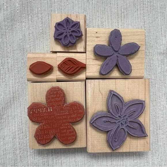 Stampin’ Up Misc. Set of 6 Floral and Nature Inspired Stamps - Picture 2 of 2